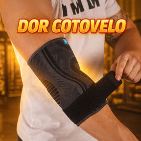 Cotoveleira Ortopédica Esportiva de Compressão Fisiovital – Órtese para Cotovelo, Tendinite e Epicondilite