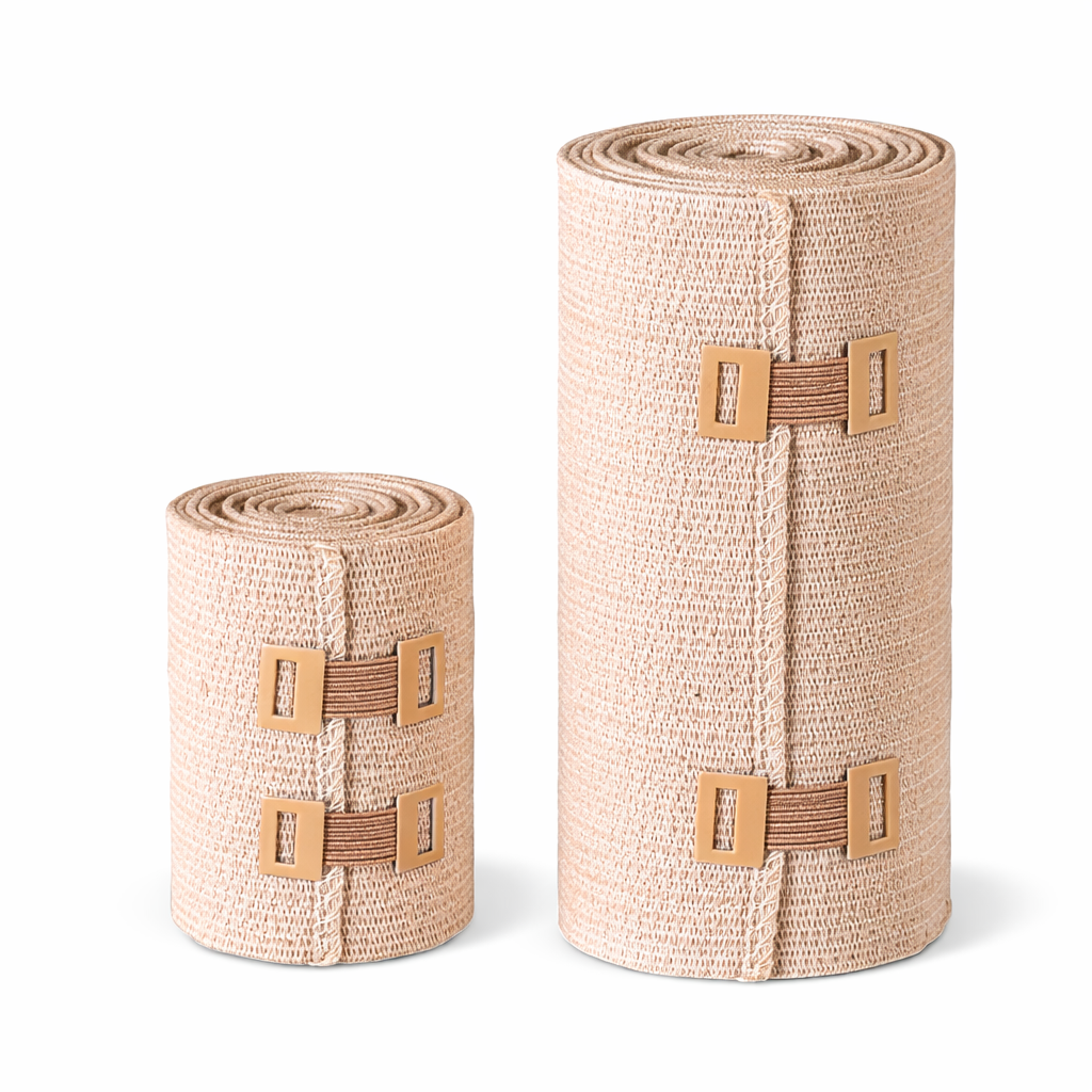 Bandagem Ortopédica Elástica de Alta Compressão Fisiovital – Faixa Atadura para Varizes e Edemas