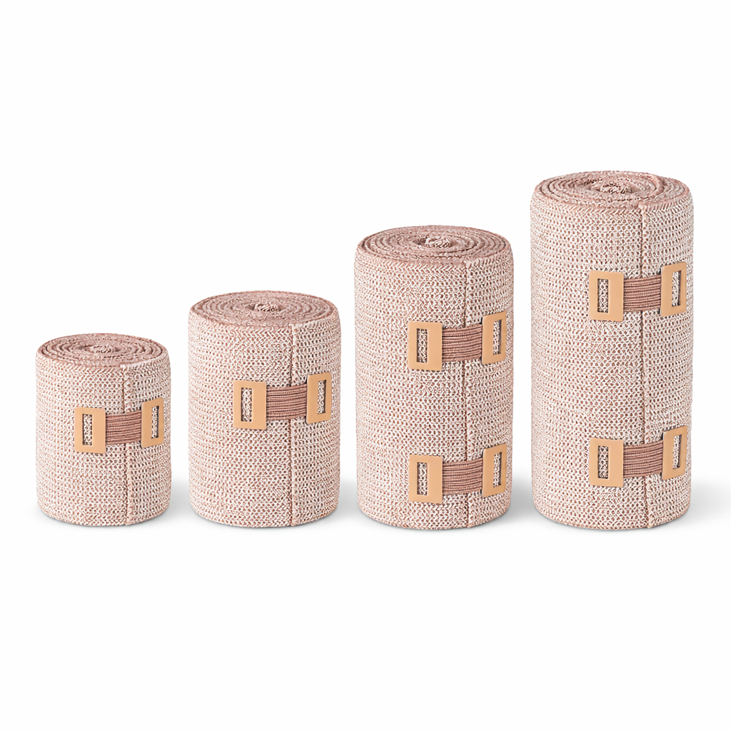 Faixa Ortopédica Compressiva de Curto Estiramento Fisiovital – Bandagem para Linfedema, Varizes e Edemas