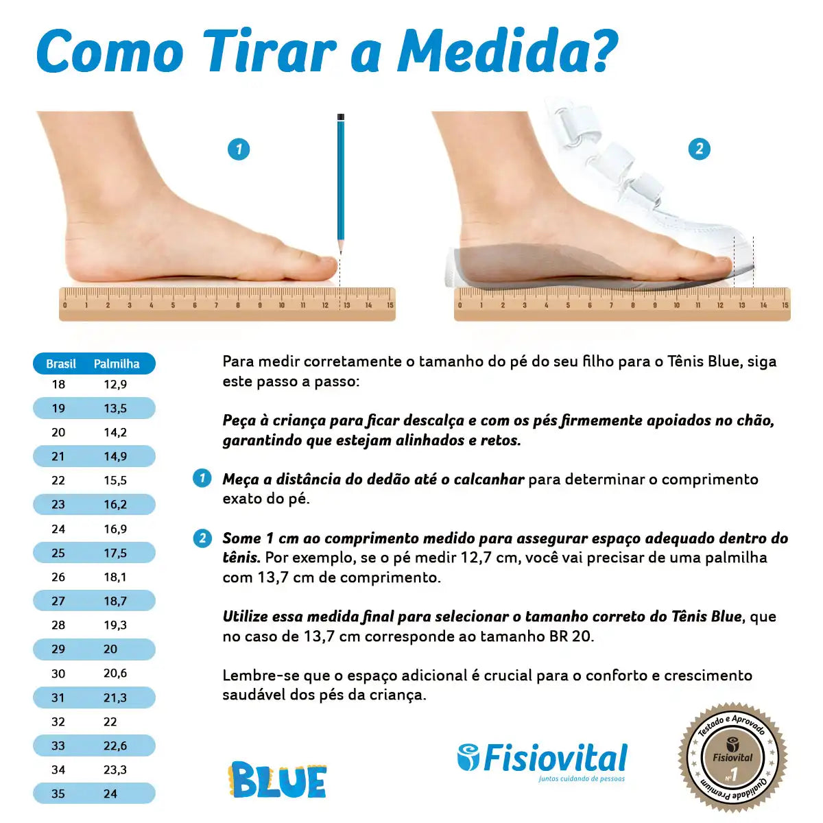 BLUE - Tênis Ortopédico